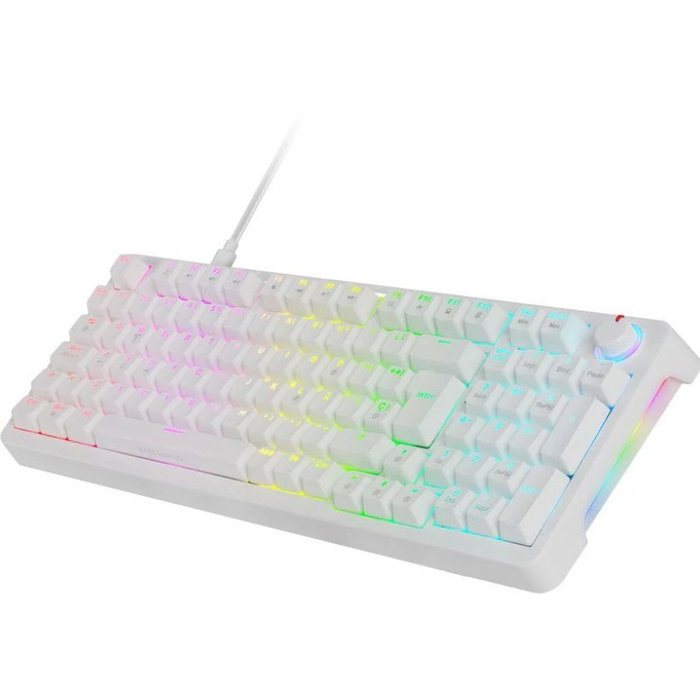 Mars Gaming MKPRO Teclado Mecánico RGB Blanco Switches Blue Intercambiables